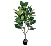 Artificial Fiddle Leaf Fig Tree, 137CM Tall Fake Plants with Realistic Tree Trunks and Leaves, Faux Ficus Tree for Home Decor, Indoor Office Living Room
