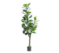 Artificial Fiddle Leaf Fig Tree, Tall Fake Floor Plants With Large Realistic, Faux Ficus Lyrata, For Indoor Outdoor Living Room Home Decor(170cm/5.6ft)