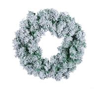 Artificial Fir Wreath 40 cm with Snowflakes for Artificial Decoration (30