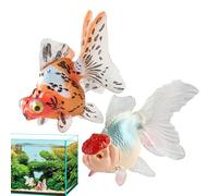 Artificial Fish - 2 Pieces Fish Decoration - Realistic Floating Decorations for Fun Environments Like Home Bathroom Aquariums Swimming Pools