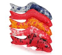 Artificial Fish for Pond: Pack of 5 Floating Fish Pond Artificial Koi Fish Decoration for Aquariums Coloured Floating Ornaments for Sweet and Aquariums Create a Realistic Underwater World