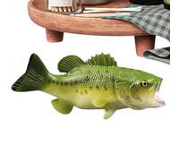 Artificial Fish - Realistic Simulated Bass Fish - Kids Play Animal Figures for Pool Tank Sea Water Display Tubs Bowl Furniture Decoration