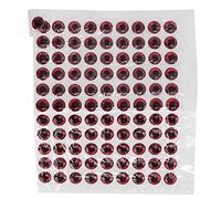 Artificial Fishing Eyes 3D Realistic Oval Stickers Professional DIY Lure Accessories for Fishing Enthusiasts Drip Plastic Golden Red Luminous 100pcs (7MM)