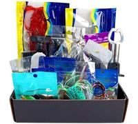 Artificial Fishing Hooks Lures Set 17pcs for Sea Fishing, Featuring Realistic Fish Shapes and Multiple Bait Types to Target Trout and Perch