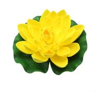 Artificial Floating Water Lily Lotus Flower, Simulation Lotus Flower For Pond Tank Pool Decoration Multi-Colour Home Garden Landscape Ornament(yellow)