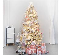 Artificial Flocked Christmas Tree, Realistic Pre-decorated Christmas Tree, Foldable, Reusable, For Offices, Bedrooms, Porches, Holiday Decorations, Schools(1.8m/6ft)