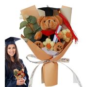 Artificial Floral Arrangements, Handmade Crochet Flower Bouquets, Creative Handmade Crochet Flowers, Elegant Plush Flowers Bouquet for Graduates