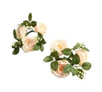 Artificial Floral Candle Holder Ring 22cm for champagne Artificial(champagne)