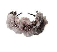 Artificial Floral Crown Flower Crown Simulation Garland Bride Large Mesh Headband Girl Curling Head Band Hair Accessories(Color4)