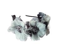 Artificial Floral Crown Flower Crown Simulation Garland Bride Large Mesh Headband Girl Curling Head Band Hair Accessories(Color6)