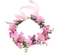 Artificial Floral Crown Headband Artificial Floral Crown Wreath Headwear Simulation Immortal Wedding Multicolor(Color2)