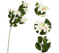 Artificial Floral Lily Bouquet for Table Centerpiece in Residential Spaces with Delicate Embossing and Shaping (Pink)