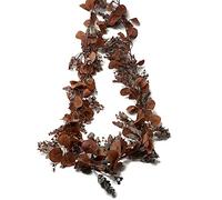 Artificial Floral Supplies Russet Brown Artificial Eucalyptus & Mixed Leaf Garland x 170cm