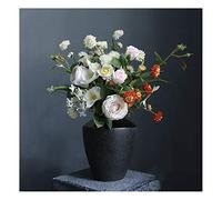 Artificial Floral Table Centerpieces, Simulation Faux Silk Rose Floral Bouquets Bonsai Mix Petal Flowers Arrangement Potted Decor for Home/Parlor/Kitchen/Bedroom/Office for House Table Office Desk