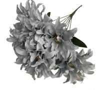 Artificial Flower Bouquet For Unique Decor Seven Dahlia Arrangement In Purple And Blue For All Occasions(Light Blue)