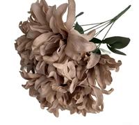 Artificial Flower Bouquet For Unique Decor Seven Dahlia Arrangement In Purple And Blue For All Occasions(Brown)