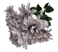 Artificial Flower Bouquet For Unique Decor Seven Dahlia Arrangement In Purple And Blue For All Occasions(Purple)
