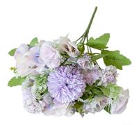 Artificial Flower Bouquet with Silk Hydrangea Peony Rose Composition for Wedding Arch Decoration Photography Studio and Mantel Display (L)
