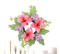 Artificial Flower Candle Wreaths | Easter Egg Shaped Candle Rings - Easter Candle Ring Wreaths, Easter Candle Rings, Christmas Candle Rings with F