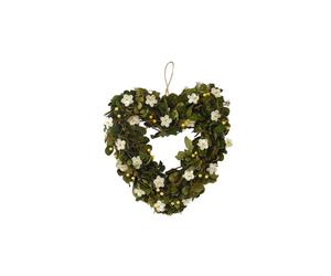 Artificial Flower Door Wreath Spring Bloom Hanging Heart Home Garden Decor