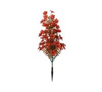 Artificial Flower Ground Spike Vibrant Color Faux Violet Eucalyptus Shrubs Decoration Stake for Outdoor Yard Garden Shop Entrance Event Space Plastic Sunset Red 50cm (Red)
