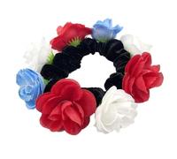 Artificial Flower Hair Scrunchies Large French Elastic Hair Scrunchy Ponytail Holder For Various Hairstyles Elastic Hairband