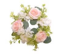 Artificial Flower Holder Wreath Christmas Holder Rings Wine Bottle Rings Rose Flower Elegant Home Decoration