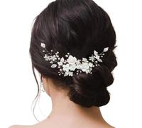 Artificial Flower Leaf Hair Vine Bridal Shower Headpiece With Easy Wear Hair Pin For Special Occasion Various Hairstyles Bridal Vine With Pearls Beads