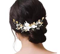 Artificial Flower Leaf Hair Vine Bridal Shower Headpiece With Easy Wear Hair Pin For Special Occasion Various Hairstyles Bridal Vine With Pearls Beads