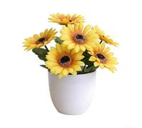 Artificial Flower Plant Set for Dining Table Decor with Structured Growth Pattern and Organic Movement (Sunflower)