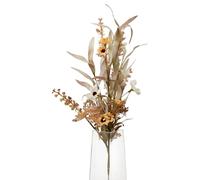 Artificial Flower Spray, Fake Flower Posy, Meadow Flower Bouquet for Bottles, Artificial Flower Bouquet, Faux Flower Posy, Realistic Wild Meadow Flower Bunch, Yellow Flower Spray