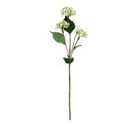 Artificial Flower Stem of White Snowball Hydrangeas Viburnum, Faux Silk Wild Flowers, Realistic Likelike Fake Flower Greenery, Spring, Summer Flower Arrangement, Decorative Fake Flower