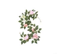 Artificial flower vine archway for weddings and outdoor use, crafted to add a decorative and romantic touch to event spaces (Pink-1)