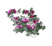 Artificial Flower Vines 2M 16Heads Rose Garland for Wedding Decorations Fake Flower Vines Artificial Floral for Engagement Ceremony Decor For Decoration(Purple)