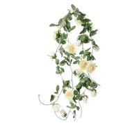 Artificial Flower Vines 2M 16Heads Rose Garland for Wedding Decorations Fake Flower Vines Artificial Floral for Engagement Ceremony Decor For Decoration(Cham)
