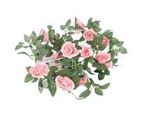 Artificial Flower Vines 2M 16Heads Rose Garland for Wedding Decorations Fake Flower Vines Artificial Floral for Engagement Ceremony Decor For Decoration(Pink)