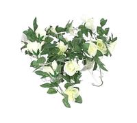 Artificial Flower Vines 2M 16Heads Rose Garland for Wedding Decorations Fake Flower Vines Artificial Floral for Engagement Ceremony Decor For Decoration(White)
