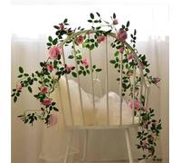 Artificial Flower Wall Backdrop 5.7ft Pink Rose Red/Purple/White/Champagne Decor Perfect for Indoor/Outdoor Events Stunning Floral Arrangement for Home Decoration