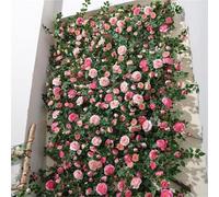 Artificial Flower Wall Backdrop for Events 5.7ft Pink/Rose Red/Rose Purple/White/Champagne Perfect for Indoor/Outdoor Decoration Stunning Floral Display