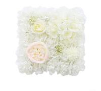 Artificial Flower Wall Backdrop with Silk Rose Panels for Wedding and Party Decorations Featuring Realistic Floral Appearance and Sturdy Build (White)