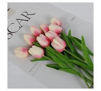 Artificial Flowers 1/3/5/10pcs Tulips Artificial Flowers White Fake Tulips Bouquet Silicone Flower Home Decor Valentines Gift Wedding Bouquet(Color 11,1pcs)