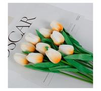Artificial Flowers 1/3/5/10pcs Tulips Artificial Flowers White Fake Tulips Bouquet Silicone Flower Home Decor Valentines Gift Wedding Bouquet(Color 15,3pcs)