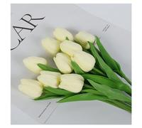 Artificial Flowers 1/3/5/10pcs Tulips Artificial Flowers White Fake Tulips Bouquet Silicone Flower Home Decor Valentines Gift Wedding Bouquet(Color 2,1pcs)