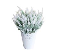 Artificial Flowers, 1 Pc 5 Branches Fake Plastic Natural Color Lavender Flower Plants for Home Garden Party Wedding Decoration