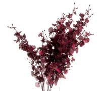 Artificial Flowers, 1x Orchid Flower Stem, 1x Deep Burgundy Orchid Spray, Tall Dark Red Orchid Stem, Burgundy Flower, Valentines, Autumn, Housewarming, Single Artificial Orchid Stem