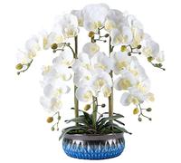 Artificial flowers Artificial Flower Elegant Faux Orchids Luxury Pot Plant Artificial Phalaenopsis Flowers Plant Arrangement Decoration Beautiful shape