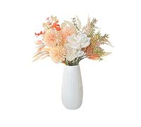 Artificial Flowers Artificial Flower Hydrangea Living Room With Bottle Flower Arrangement Floral Decoration Decoration Suitable for Wedding Office Bedroom Cafe Shop Flowers Ar,Orange With Bottle