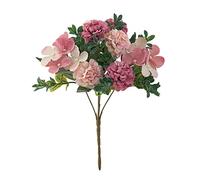 Artificial Flowers Bouquet Outdoor & Indoor Faux Hydrangea Flowers UV-Resistant Hanging Fake Greenery Shrub Plants - Lifelike Spring Summer Garden Decor for Table Centrepiece, Wedding (pink)