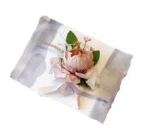Artificial Flowers Button-hole Wedding Groom Boutonniere Corsage Bracelet Bridesmaid Silk Flowers Brooch Marriage Pins for Bridesmaids, Bridal Showers(Q-Corsage)