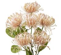 Artificial Flowers Chrysanthemums Set with 6 Flower Heads - Set of 2 Artificial Spiders Decoration for Autumn, Home, Wedding, Garden Party Flower Arrangement, Pink